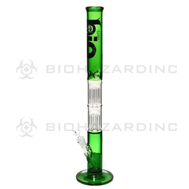 Bio Glass Glass Bong 22" BIO Double Tree Straight Water Pipe - Green