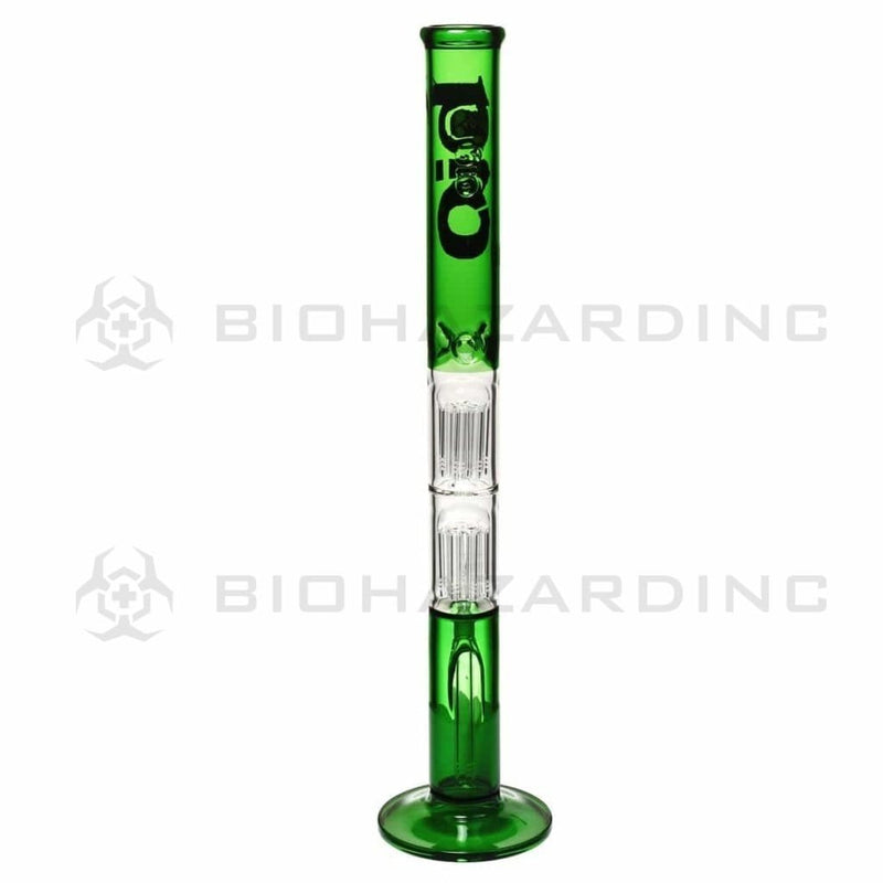 Bio Glass Glass Bong 22" BIO Double Tree Straight Water Pipe - Green