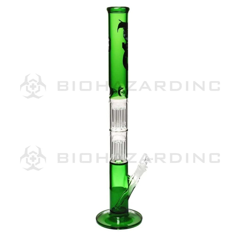 Bio Glass Glass Bong 22" BIO Double Tree Straight Water Pipe - Green