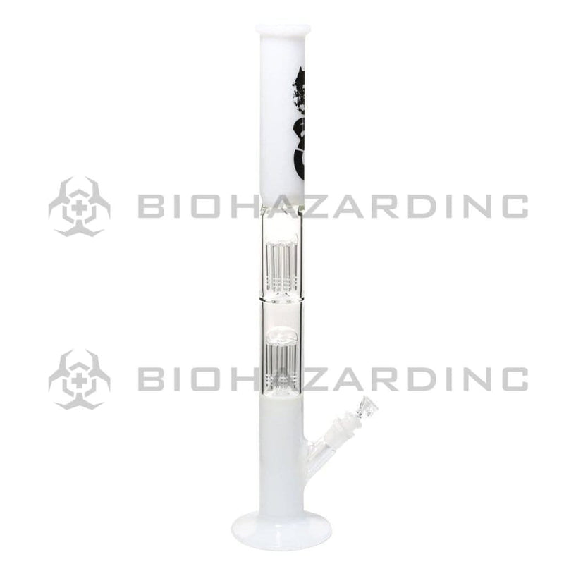 Bio Glass Glass Bong 22" BIO Double Tree Straight Water Pipe - White