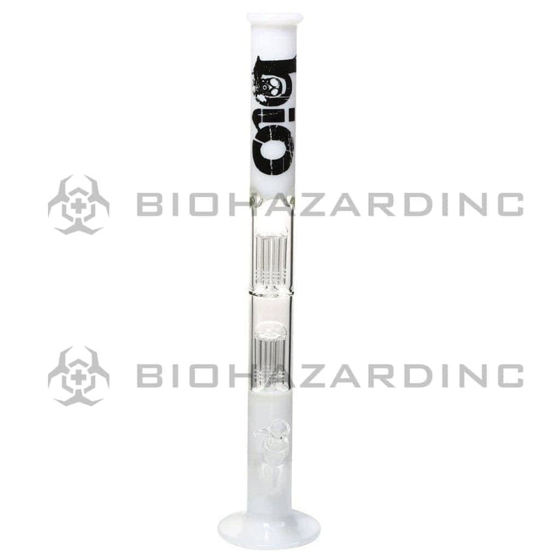 Bio Glass Glass Bong 22" BIO Double Tree Straight Water Pipe - White