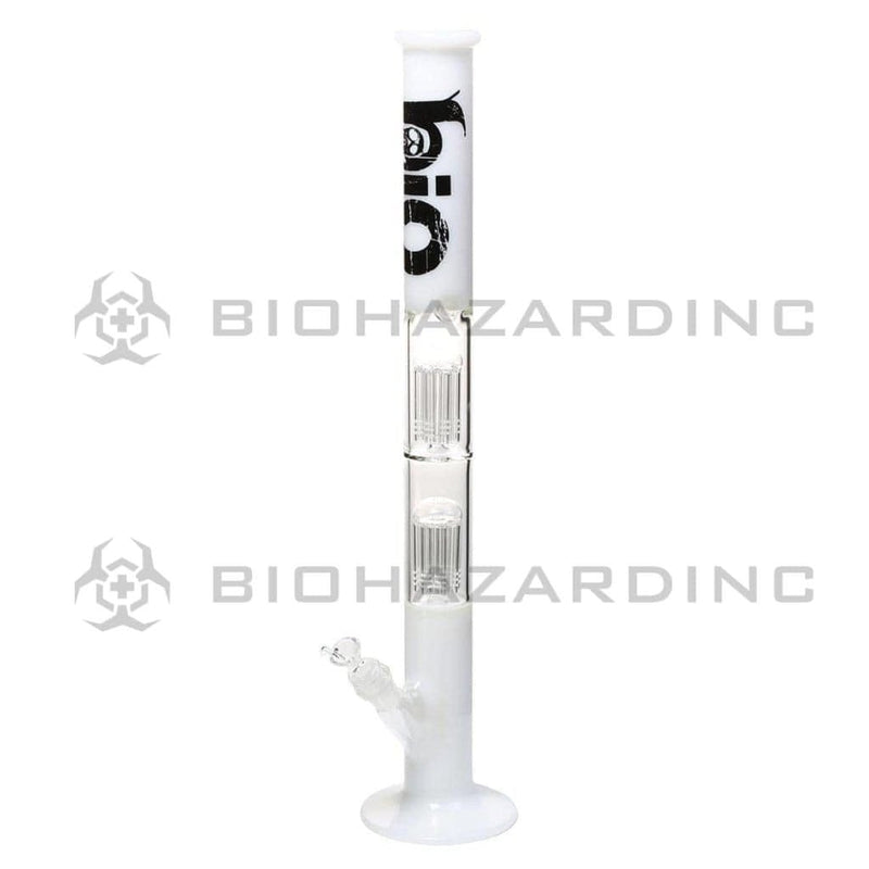 Bio Glass Glass Bong 22" BIO Double Tree Straight Water Pipe - White