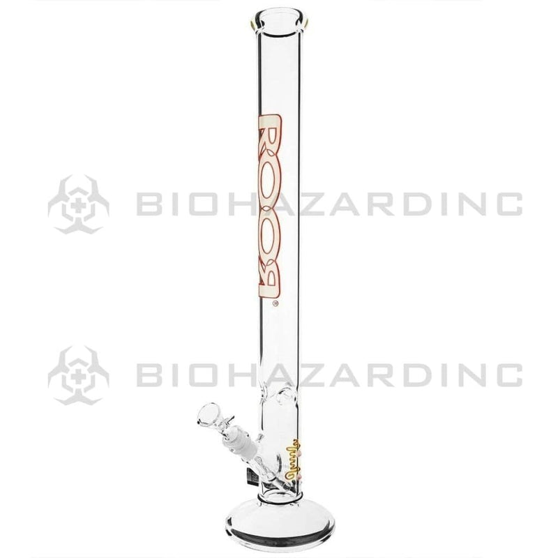 Roor Glass Bong 22" ROOR Classic Straight Waterpipe - White & Orange logo - 50mm x 5mm