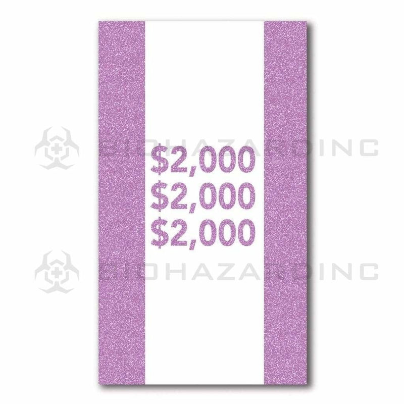 Biohazard Inc Currency Strap 25 Bill Capacity $2,000 Violet Currency Strap - 1000 Count