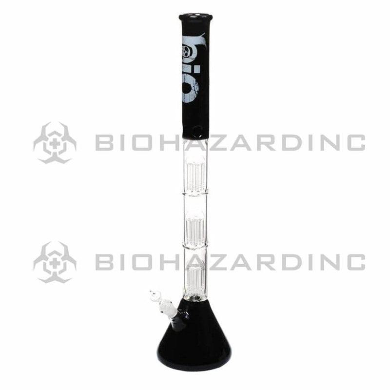 Bio Glass Glass Bong 26" BIO Triple Tree Beaker Water Pipe - Black