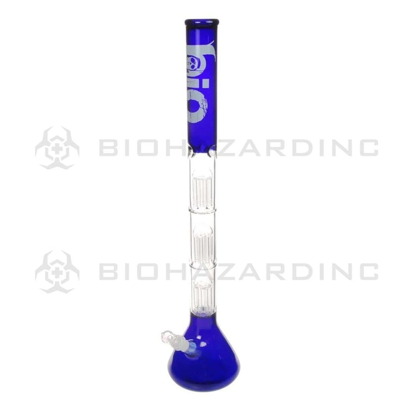 Bio Glass Glass Bong 26" BIO Triple Tree Beaker Water Pipe - Blue