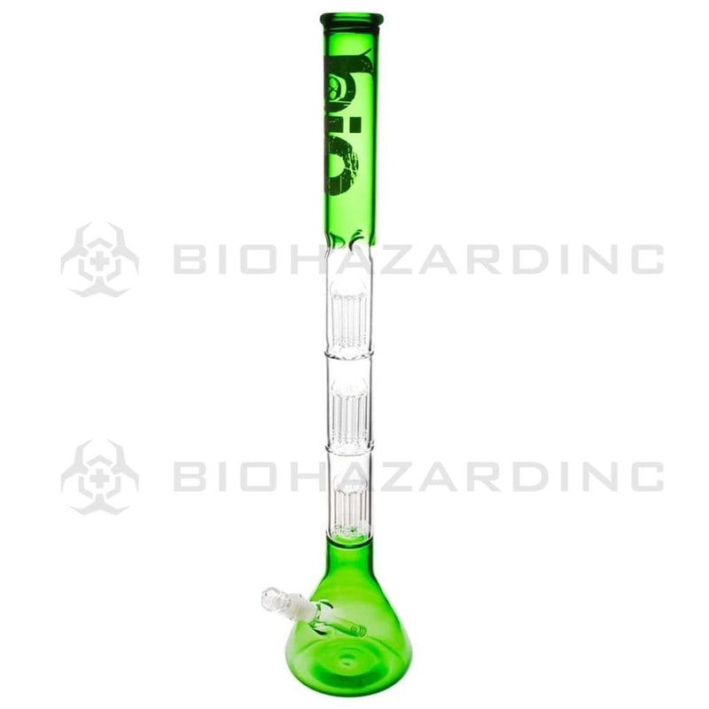 Bio Glass Glass Bong 26" BIO Triple Tree Beaker Water Pipe - Green