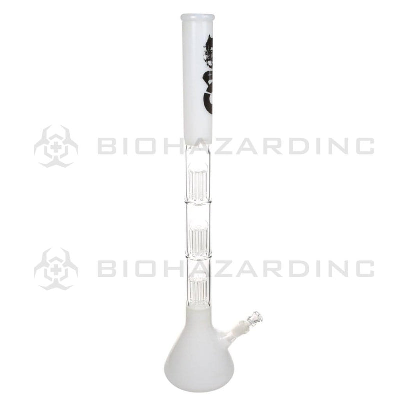 Bio Glass Glass Bong 26" BIO Triple Tree Beaker Water Pipe - White