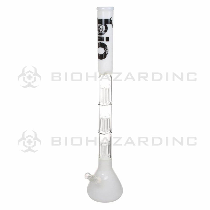 Bio Glass Glass Bong 26" BIO Triple Tree Beaker Water Pipe - White