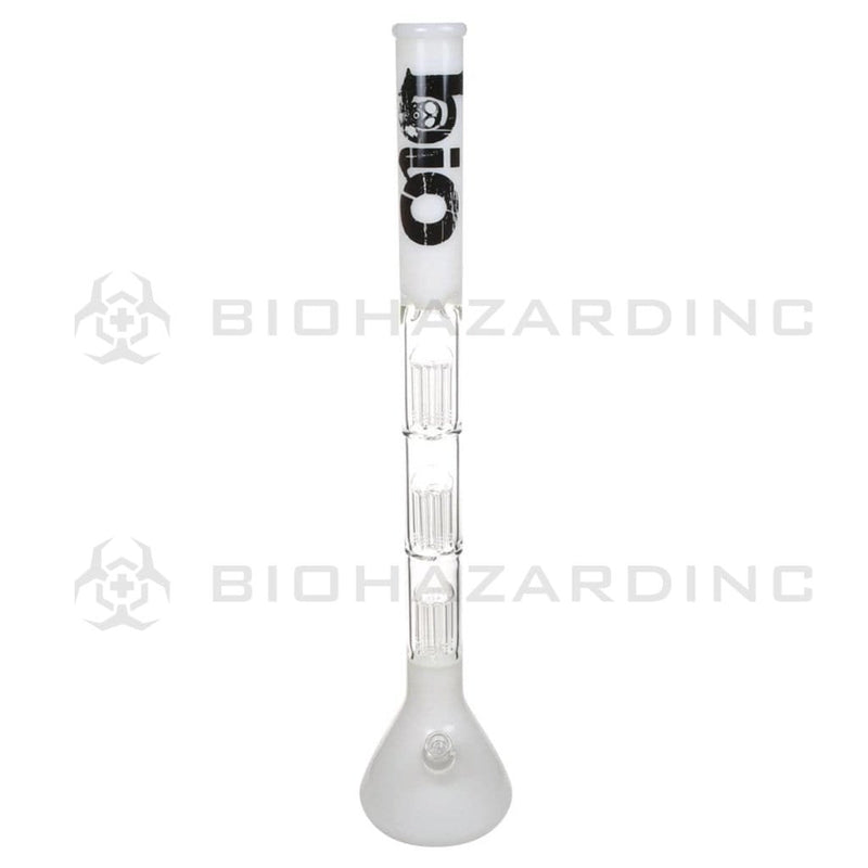 Bio Glass Glass Bong 26" BIO Triple Tree Beaker Water Pipe - White