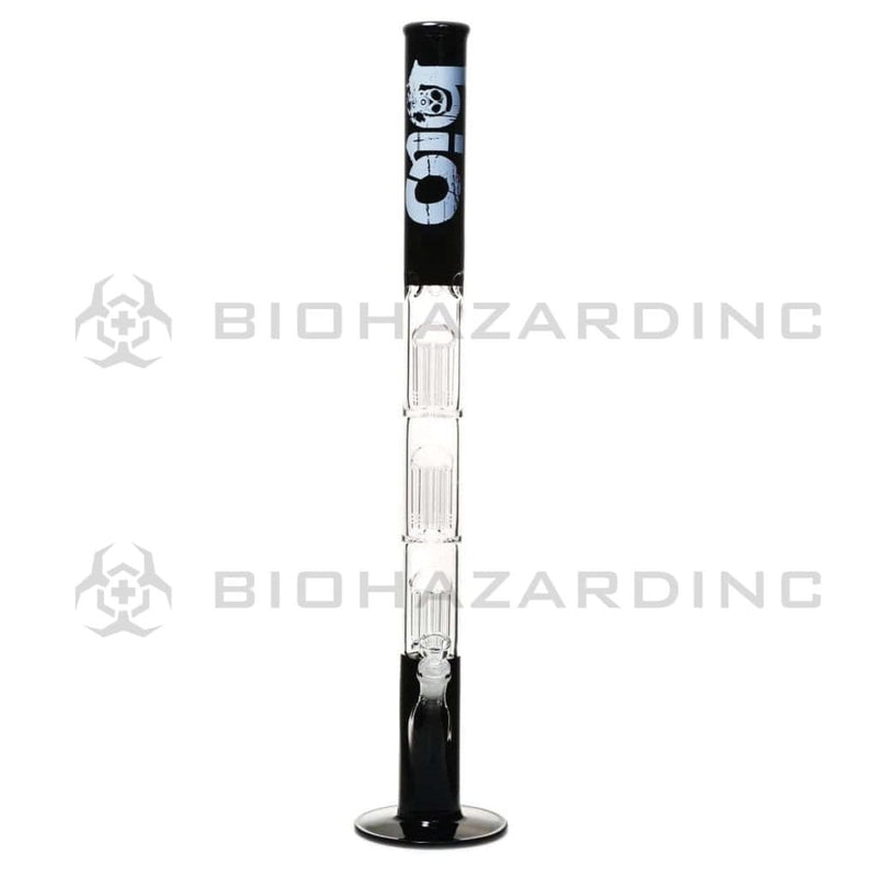 Bio Glass Glass Bong 26" BIO Triple Tree Straight Water Pipe - Black