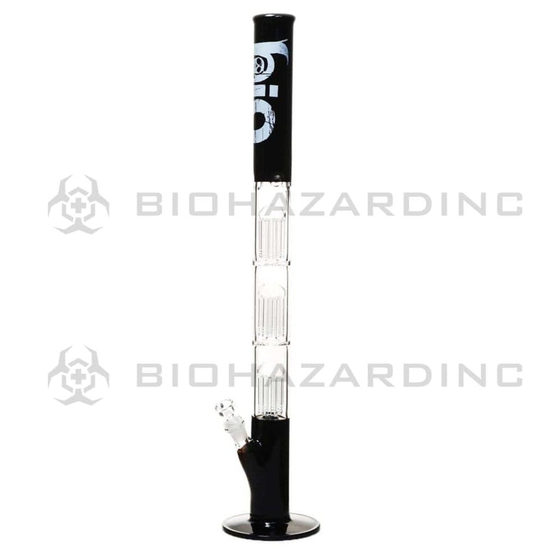 Bio Glass Glass Bong 26" BIO Triple Tree Straight Water Pipe - Black