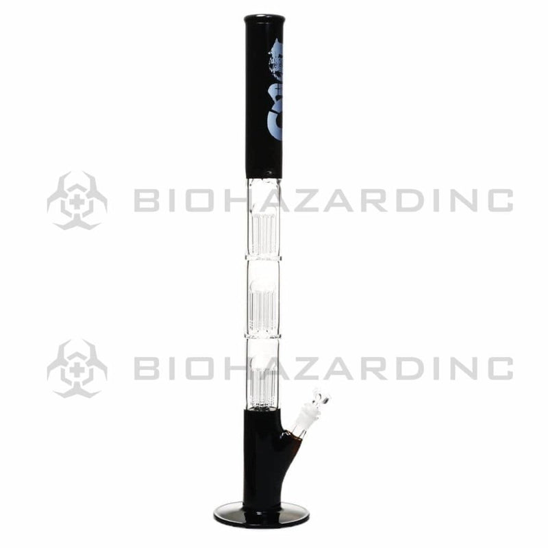 Bio Glass Glass Bong 26" BIO Triple Tree Straight Water Pipe - Black