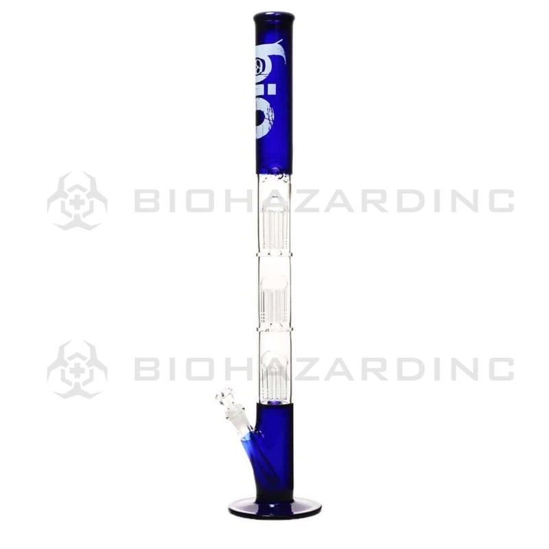 Bio Glass Glass Bong 26" BIO Triple Tree Straight Water Pipe - Blue