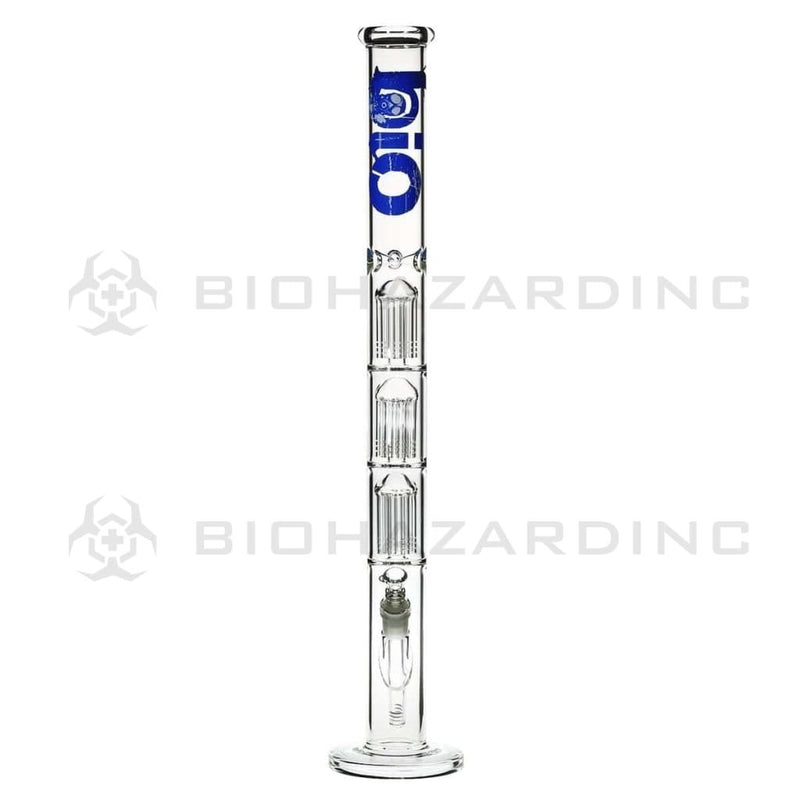 Bio Glass Glass Bong 26" BIO Triple Tree Straight Water Pipe - Blue Logo