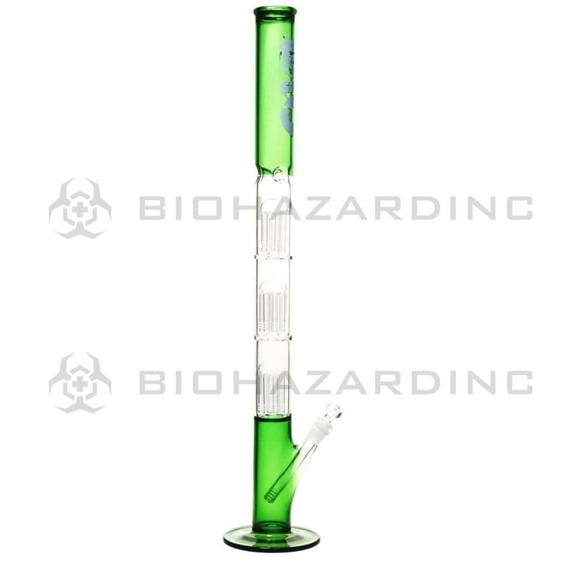 Bio Glass Glass Bong 26" BIO Triple Tree Straight Water Pipe - Green