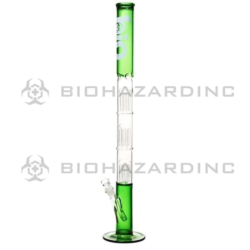 Bio Glass Glass Bong 26" BIO Triple Tree Straight Water Pipe - Green