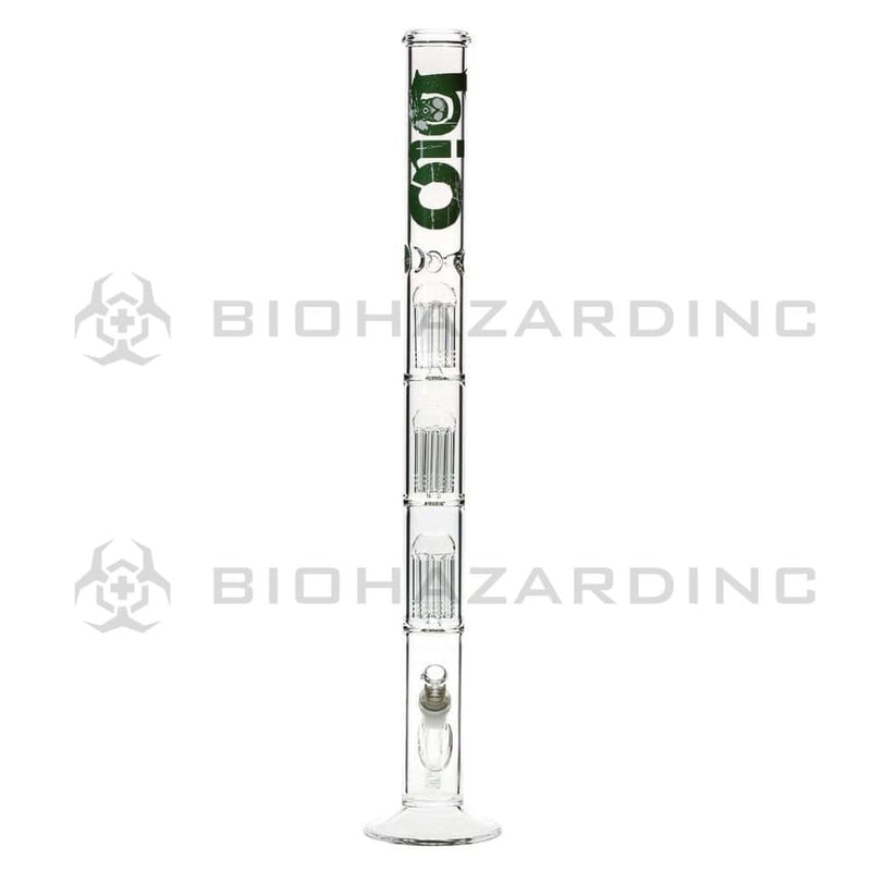 Bio Glass Glass Bong 26" BIO Triple Tree Straight Water Pipe - Green Logo