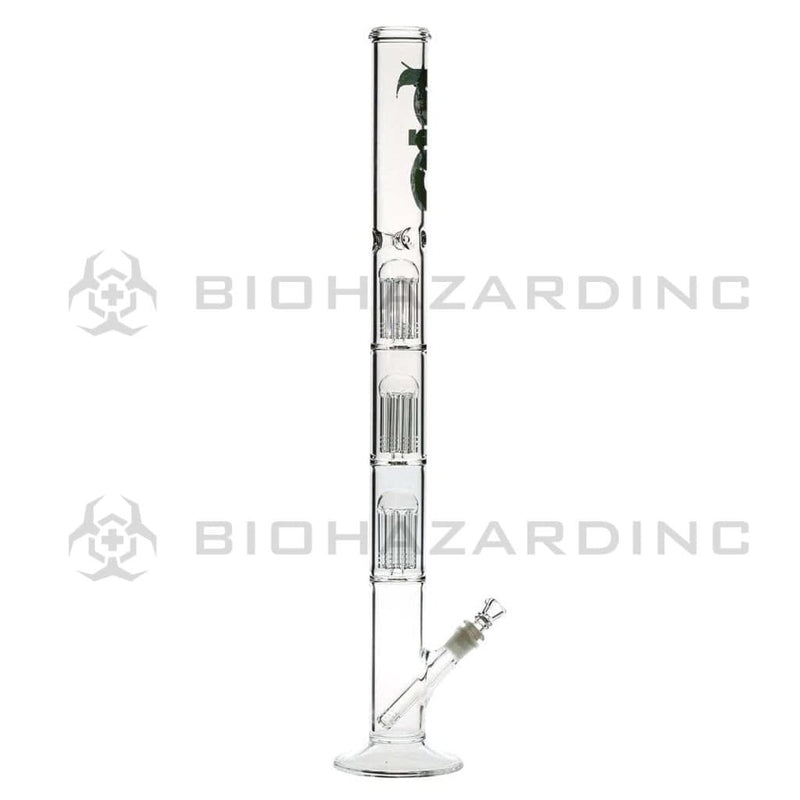 Bio Glass Glass Bong 26" BIO Triple Tree Straight Water Pipe - Green Logo