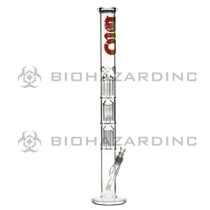 Bio Glass Glass Bong 26" BIO Triple Tree Straight Water Pipe - Rasta Logo