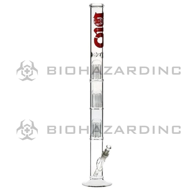 Bio Glass Glass Bong 26" BIO Triple Tree Straight Water Pipe - Red Logo