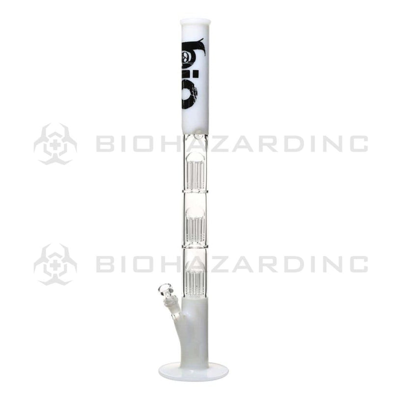 Bio Glass Glass Bong 26" BIO Triple Tree Straight Water Pipe - White