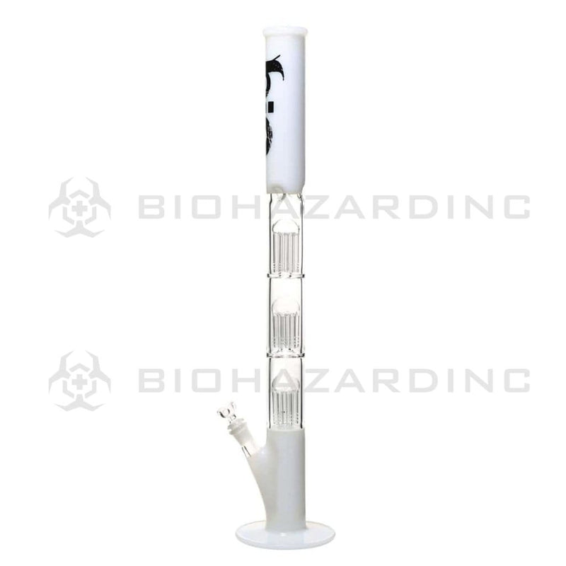 Bio Glass Glass Bong 26" BIO Triple Tree Straight Water Pipe - White