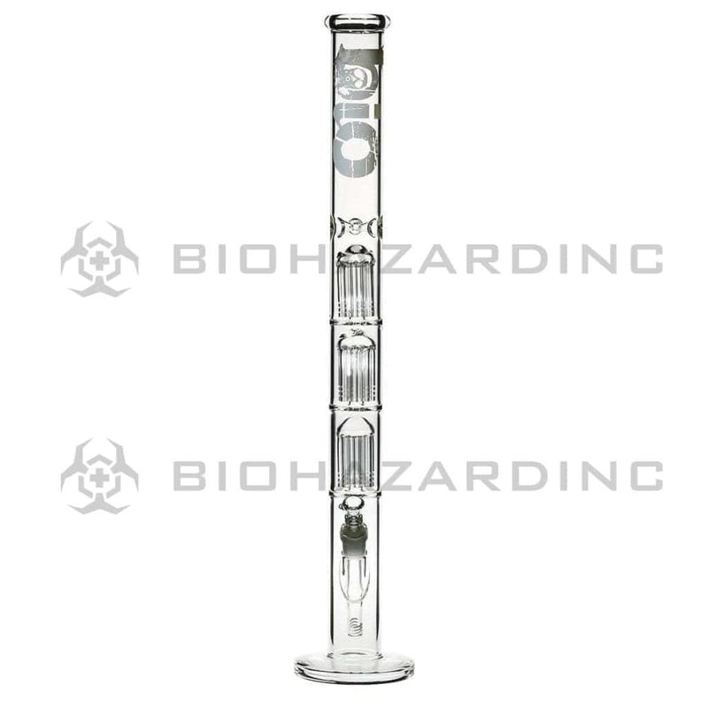 Bio Glass Glass Bong 26" BIO Triple Tree Straight Water Pipe - White Logo