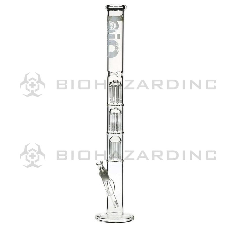 Bio Glass Glass Bong 26" BIO Triple Tree Straight Water Pipe - White Logo