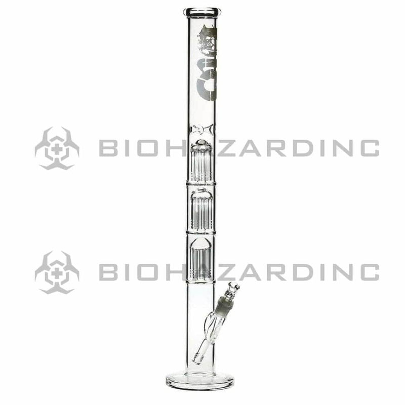 Bio Glass Glass Bong 26" BIO Triple Tree Straight Water Pipe - White Logo