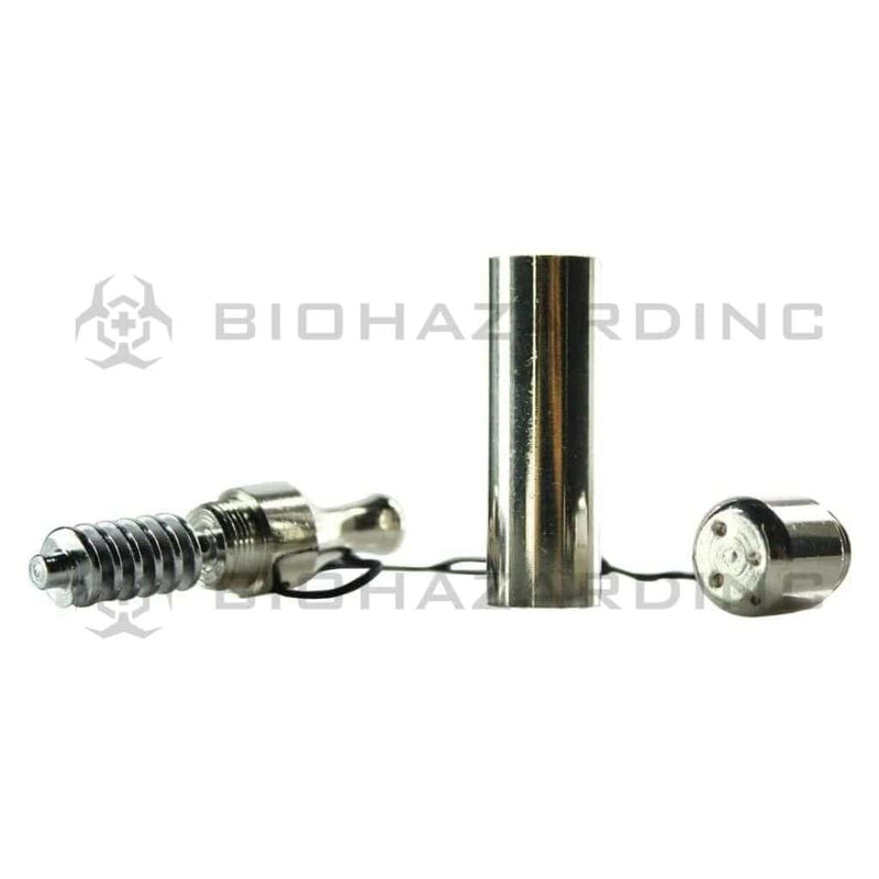 Biohazard Inc Metal Hand Pipe 3 1/2" Silver Metal Bub Bomb Pipe