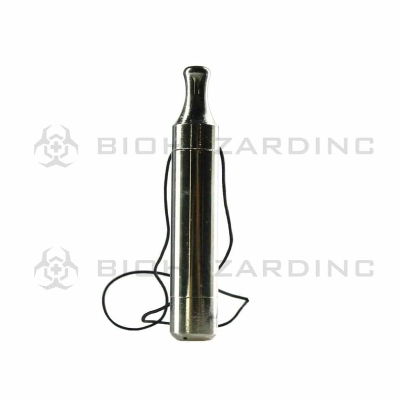 Biohazard Inc Metal Hand Pipe 3 1/2" Silver Metal Bub Bomb Pipe