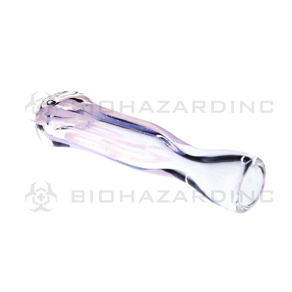 Biohazard Inc Glass Chillum Hand Pipe 3 1/2" Slyme Chillum Swirl - 10 Pack