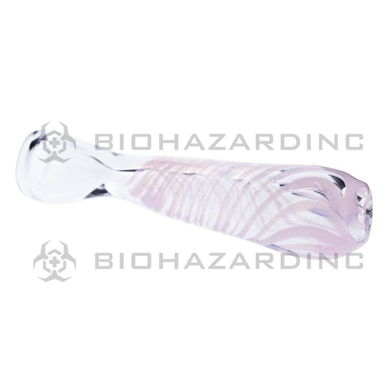 Biohazard Inc Glass Chillum Hand Pipe 3 1/2" Slyme Chillum Swirl