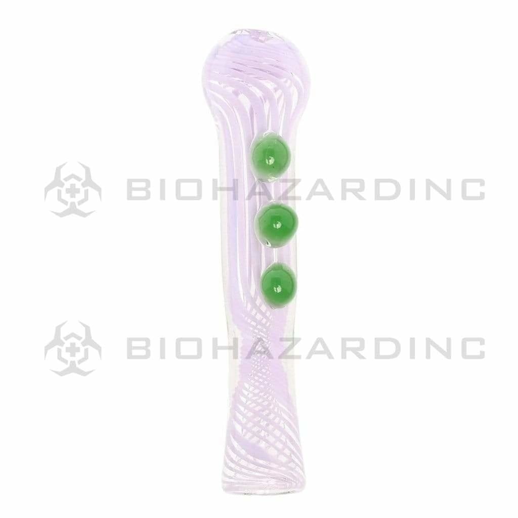 Biohazard Inc Glass Chillum Hand Pipe 3.5" Chillums Marble Swirl - Assorted Colors