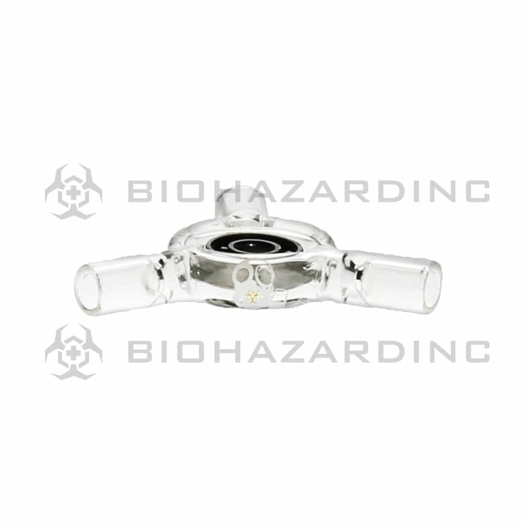 Bio Glass Glass Chillum Hand Pipe 3" BIO Double Hit Fidget Spinner Chillum - Clear