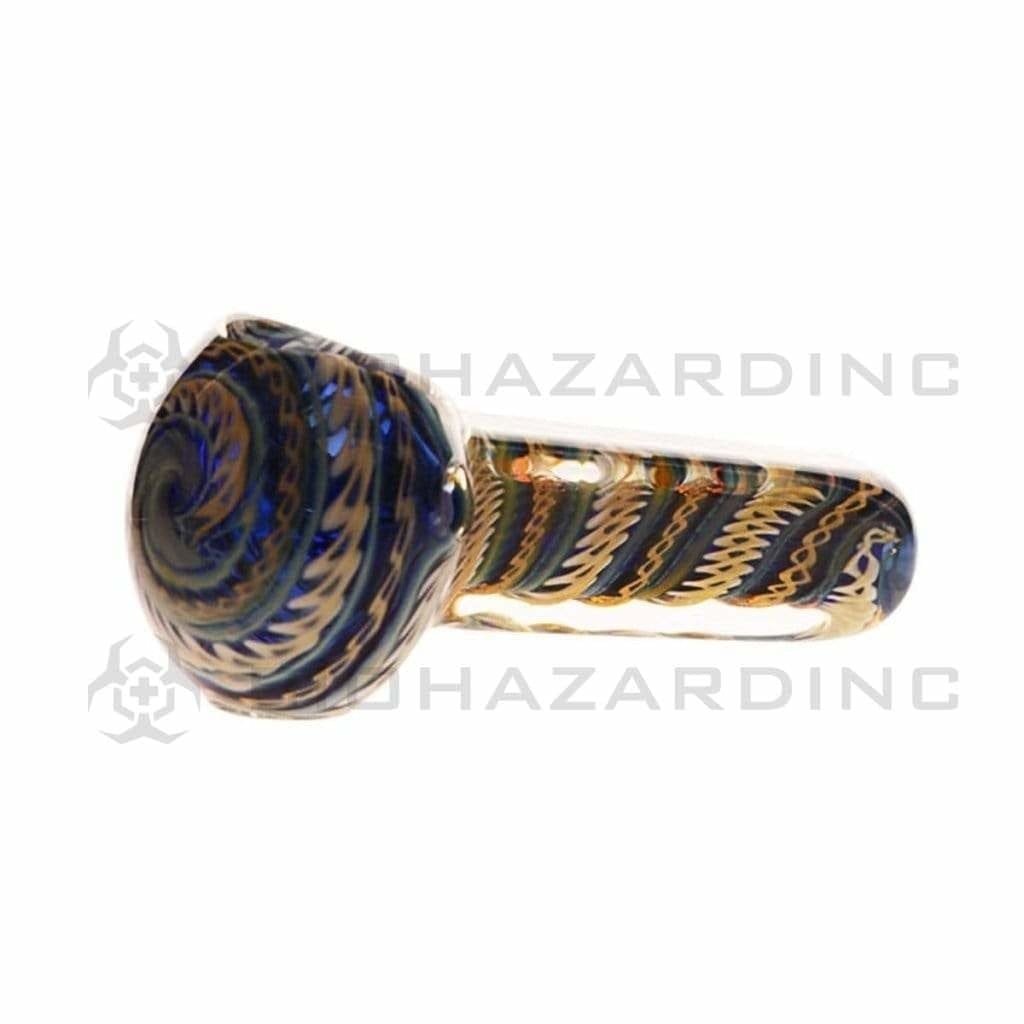 Biohazard Inc Glass Hand Pipe 3" Heavy Hand Pipe - Multi Colored