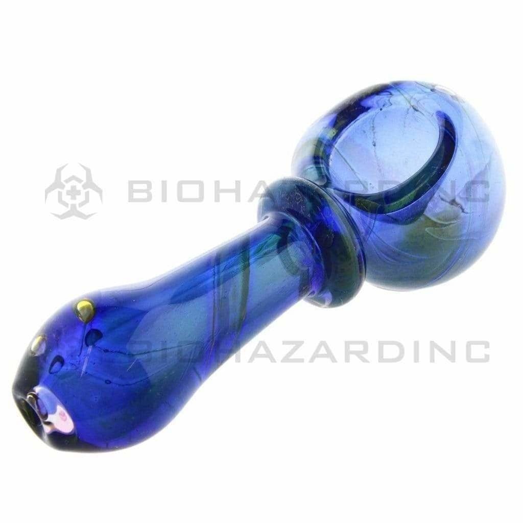 Biohazard Inc Glass Hand Pipe 3" Maria Hand Pipe - Blue / Green - 5 Count
