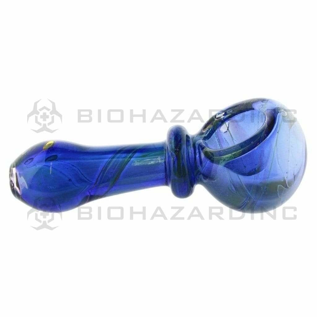 Biohazard Inc Glass Hand Pipe 3" Maria Hand Pipe - Blue / Green - 5 Count