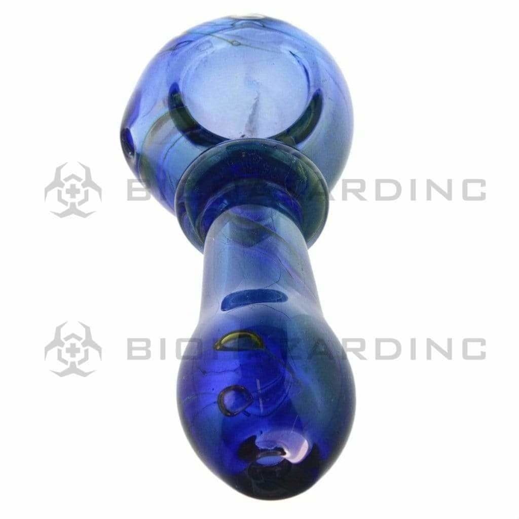 Biohazard Inc Glass Hand Pipe 3" Maria Hand Pipe - Blue / Green - 5 Count