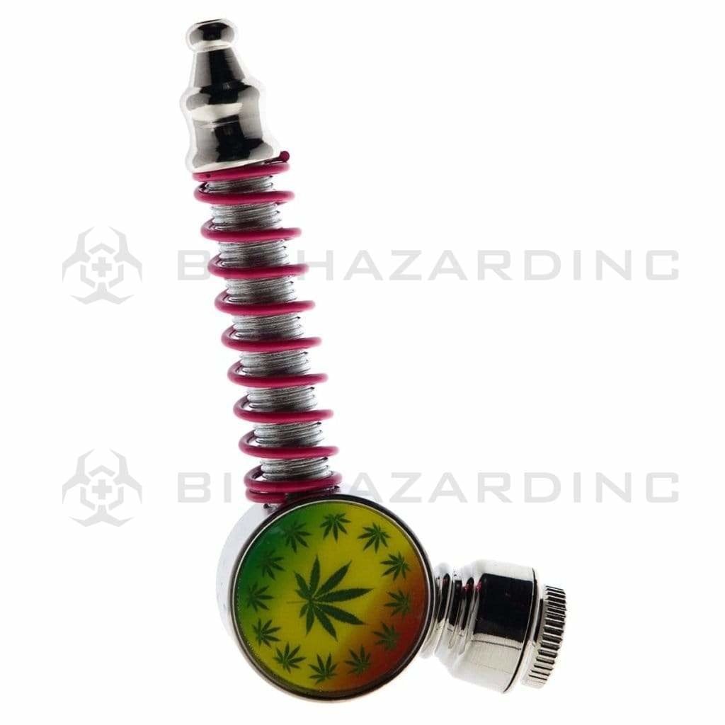 Biohazard Inc Metal Hand Pipe 3" Pipe Metal DESIGN/Wire Wrap Fluorescent