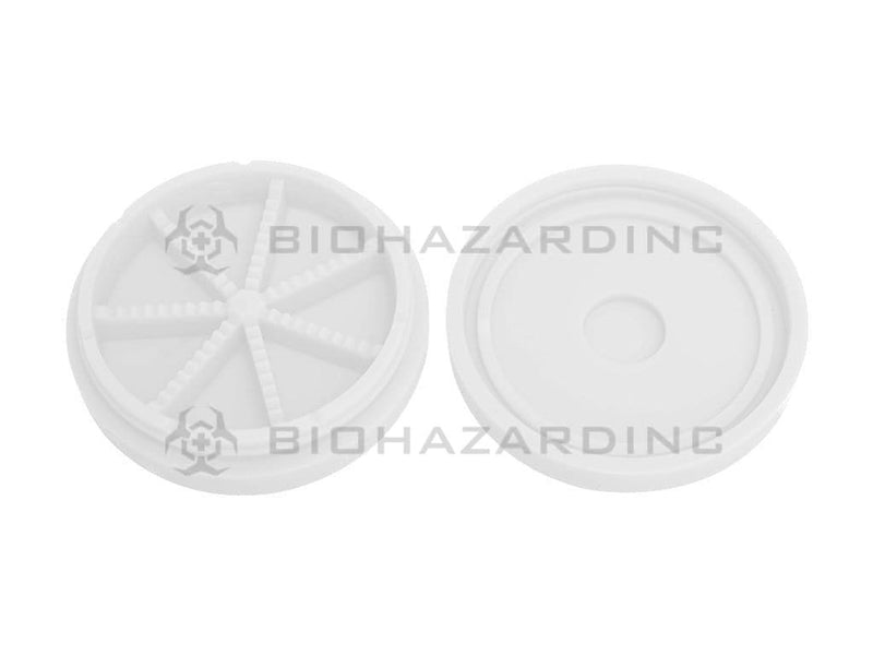 Biohazard Inc Concentrate Container 3" Silicon Divider Pro Rx 7 Section Puck - White