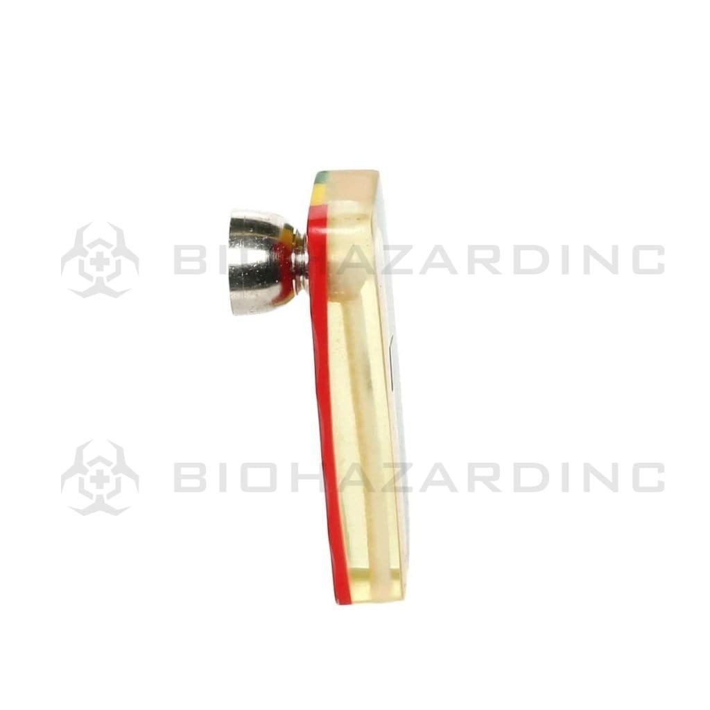 Biohazard Inc Metal Hand Pipe 3" Transparent Metal / Acrylic Pipe - 6 Count