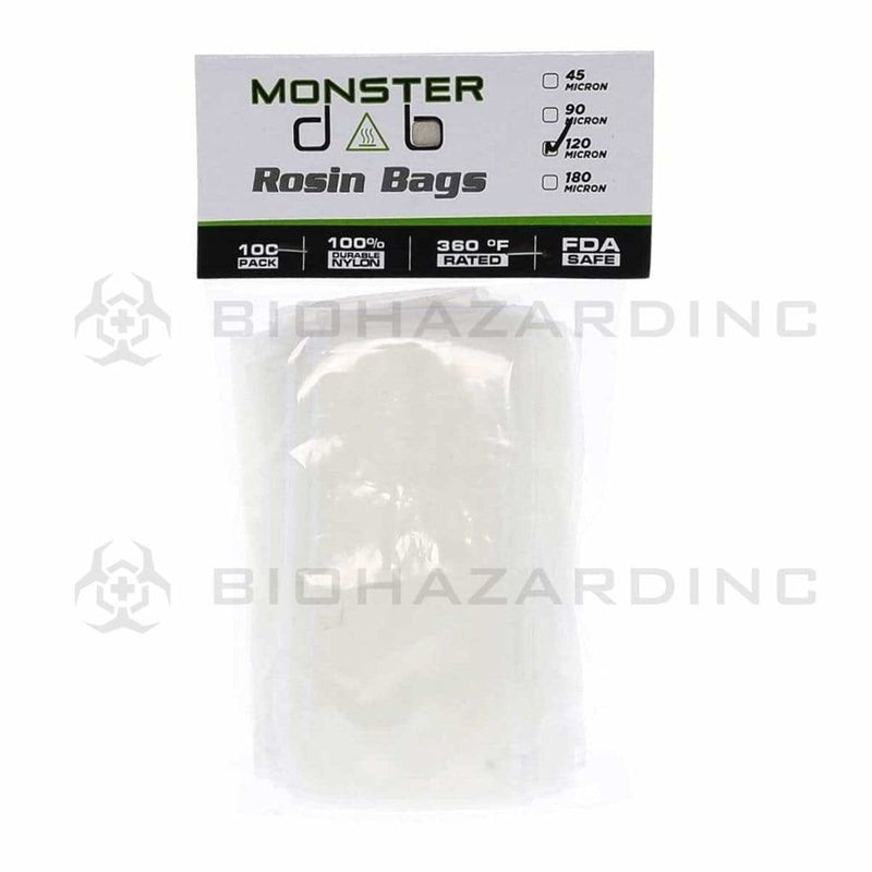 Monster Dab Rosin Bag 3" x 6" 120 Micron Monster Dab Rosin Bag - 100 Count