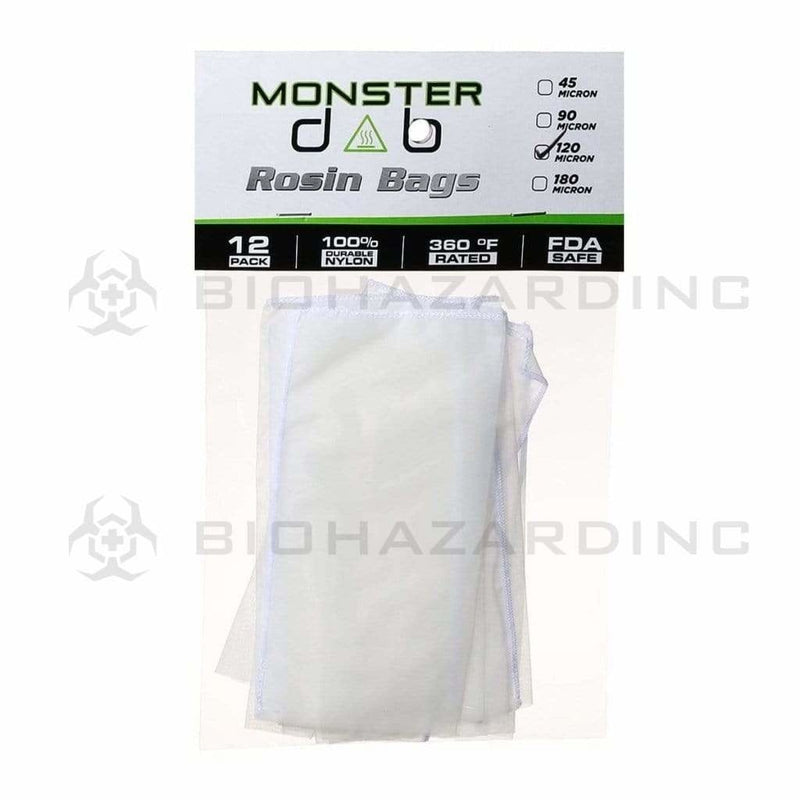 Monster Dab Rosin Bag 3" x 6" 120 Micron Monster Dab Rosin Bag - 12 Count