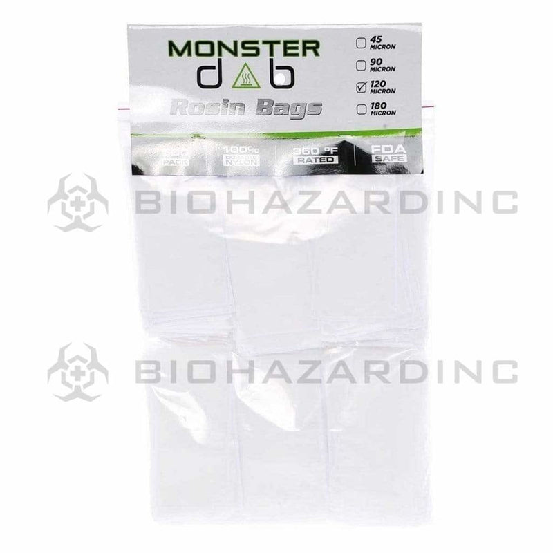 Monster Dab Rosin Bag 3" x 6" 120 Micron Monster Dab Rosin Bag - 500 Count