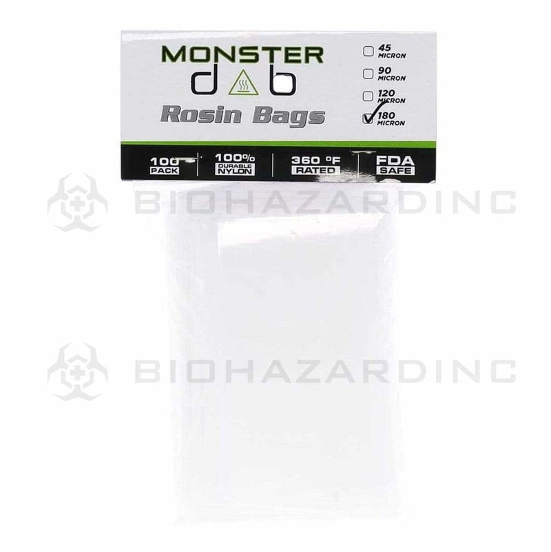 Monster Dab Rosin Bag 3" x 6" 180 Micron Monster Dab Rosin Bag - 100 Count