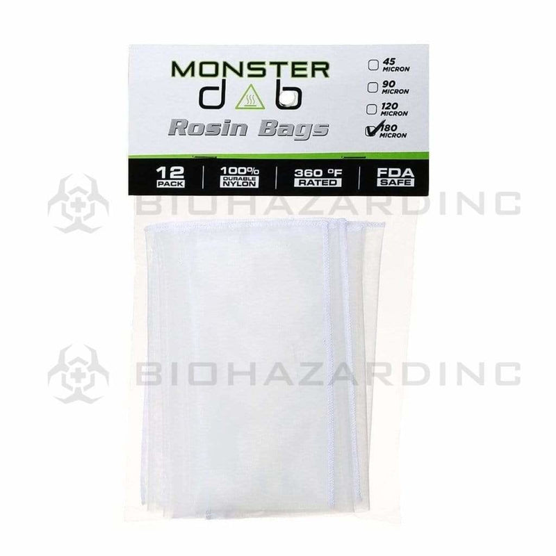 Monster Dab Rosin Bag 3" x 6" 180 Micron Monster Dab Rosin Bag - 12 Count