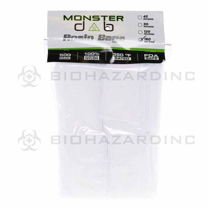 Monster Dab Rosin Bag 3" x 6" 180 Micron Monster Dab Rosin Bag - 500 Count