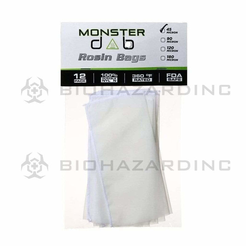 Monster Dab Rosin Bag 3" x 6" 45 Micron Monster Dab Rosin Bag - 12 Count